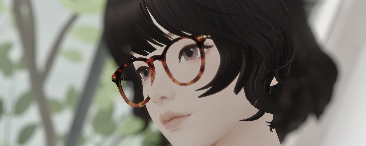 완성된 VRChat 아바타의 얼굴 클로즈업 — 어느 각도에서 봐도 아름답다는 필자의 최종 결과