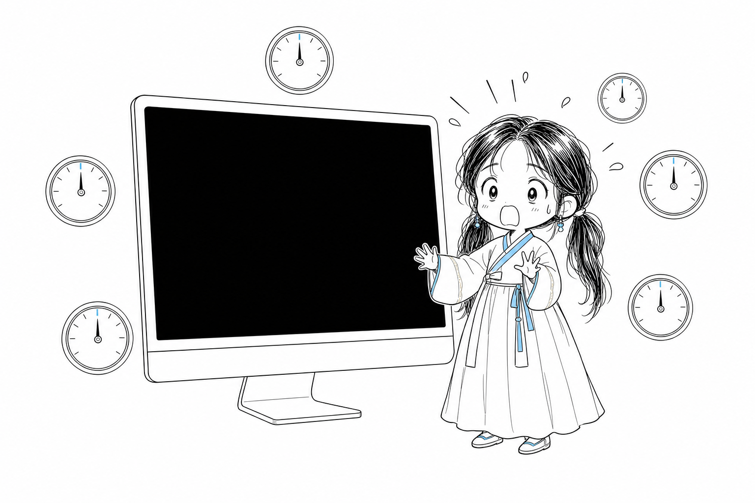 전부 정상을 가리키는 계기판들 사이에서 새까만 화면 앞에 선 서소영