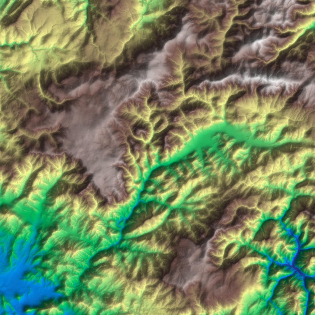 Terrain Diffusion이 생성한 또 다른 지형 샘플