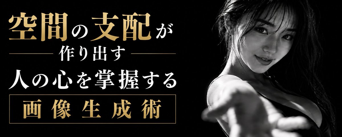 空間の支配が作り出す — 人の心を掌握する画像生成術 배너