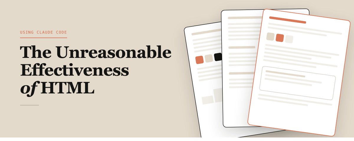 Using Claude Code: The Unreasonable Effectiveness of HTML