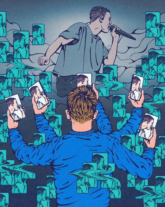 원문: vulture.com / New York Magazine Vulture, “The Feed Is Fake” 커버 일러스트